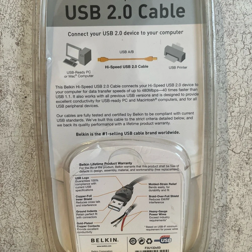 Belkin USB 2.0 Cable - Black